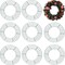 10PCS 10” Metal Wreath Frame Green Wire Wreath Rings for Christmas New Year Party Home Decor DIY Crafts Supplies